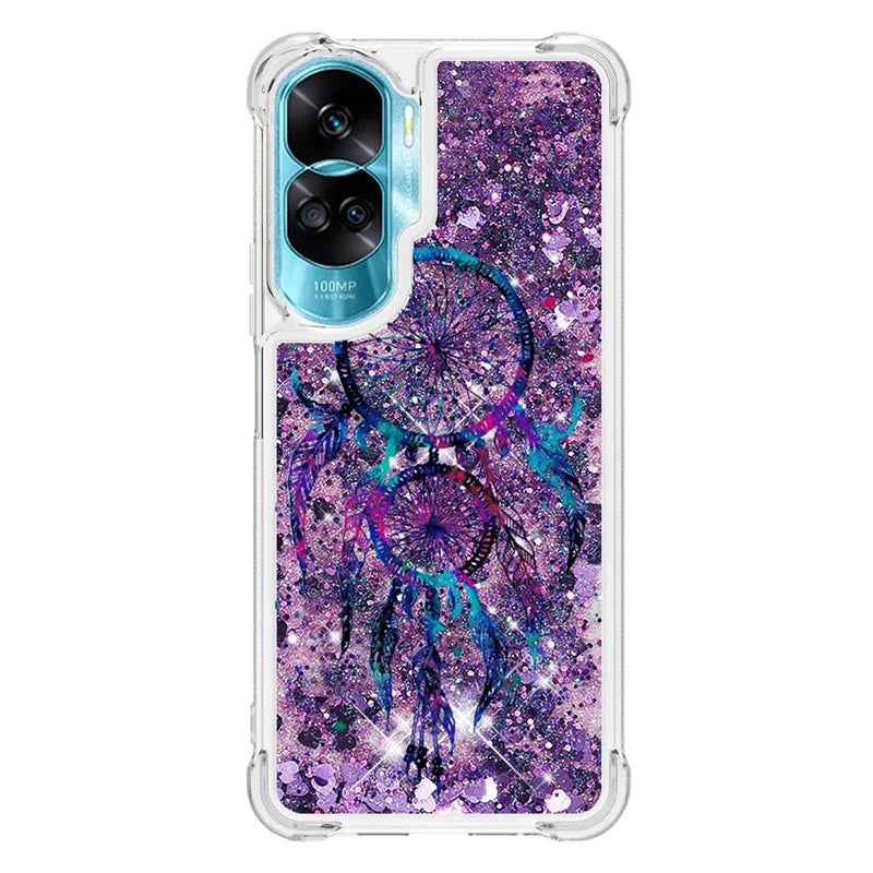 Honor 90 Lite Case on For Funda Honor 90 Lite CRT-NX1 Cover Glitter Dynamic Liquid Case For Huawei Honor90 Lite Phone Case Etui